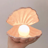 Lampe de nuit en forme de coquillage et de perle
